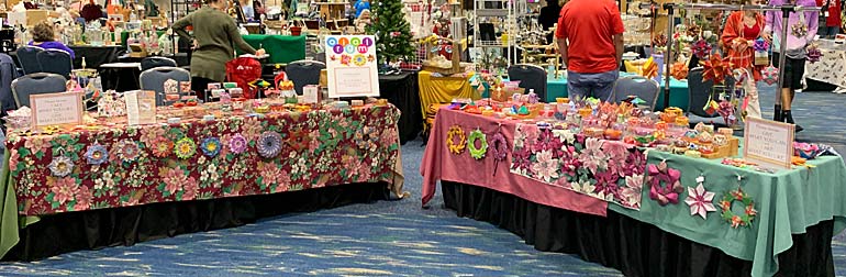 [Two Tables of Origami at November 2025 Craft Fair]