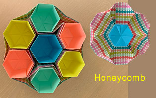 [Non-Modular Honeycomb-Shaped Origami Container/Organizer]